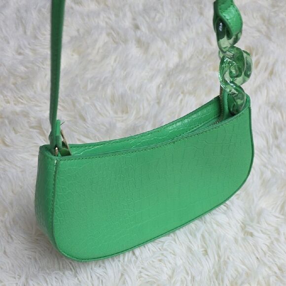 Y2K Crocodile-Embossed Shoulder Bag - Picture 3 of 7